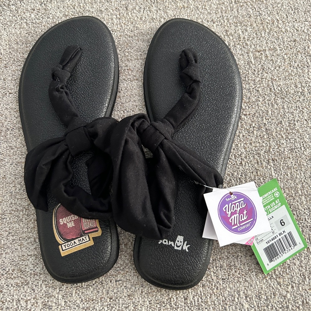 Sanuk Yoga Sling Ella Black Size 6 - NWT